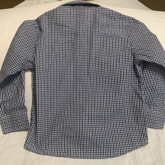 Nautica 4T plaid blue grey boy long sleeve shirt button down used excellent cond - Picture 3 of 3